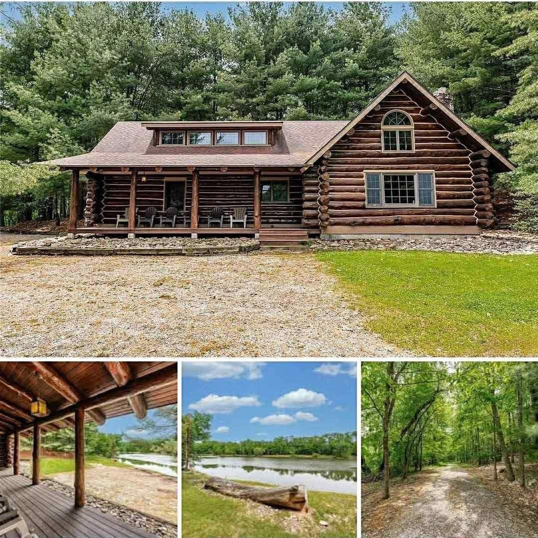 Rustic Log Home on 37 Secluded Acres with Lake
