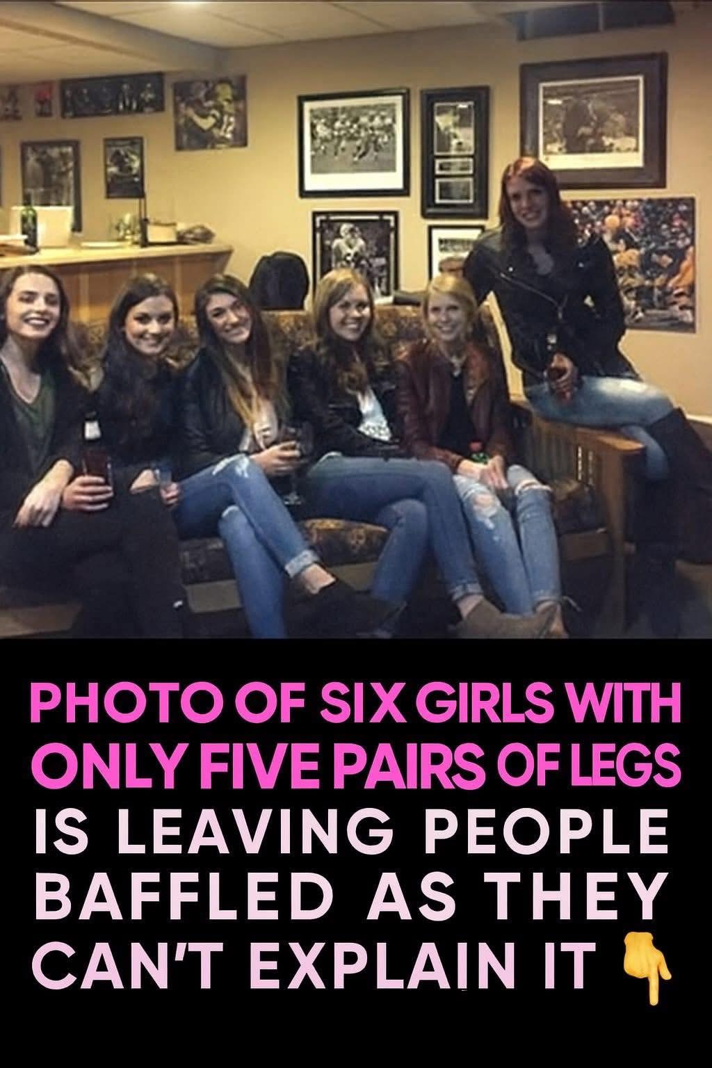 Six Girls, Only Five Pairs of Legs — The Optical Illusion That Has the Internet Completely Baffled