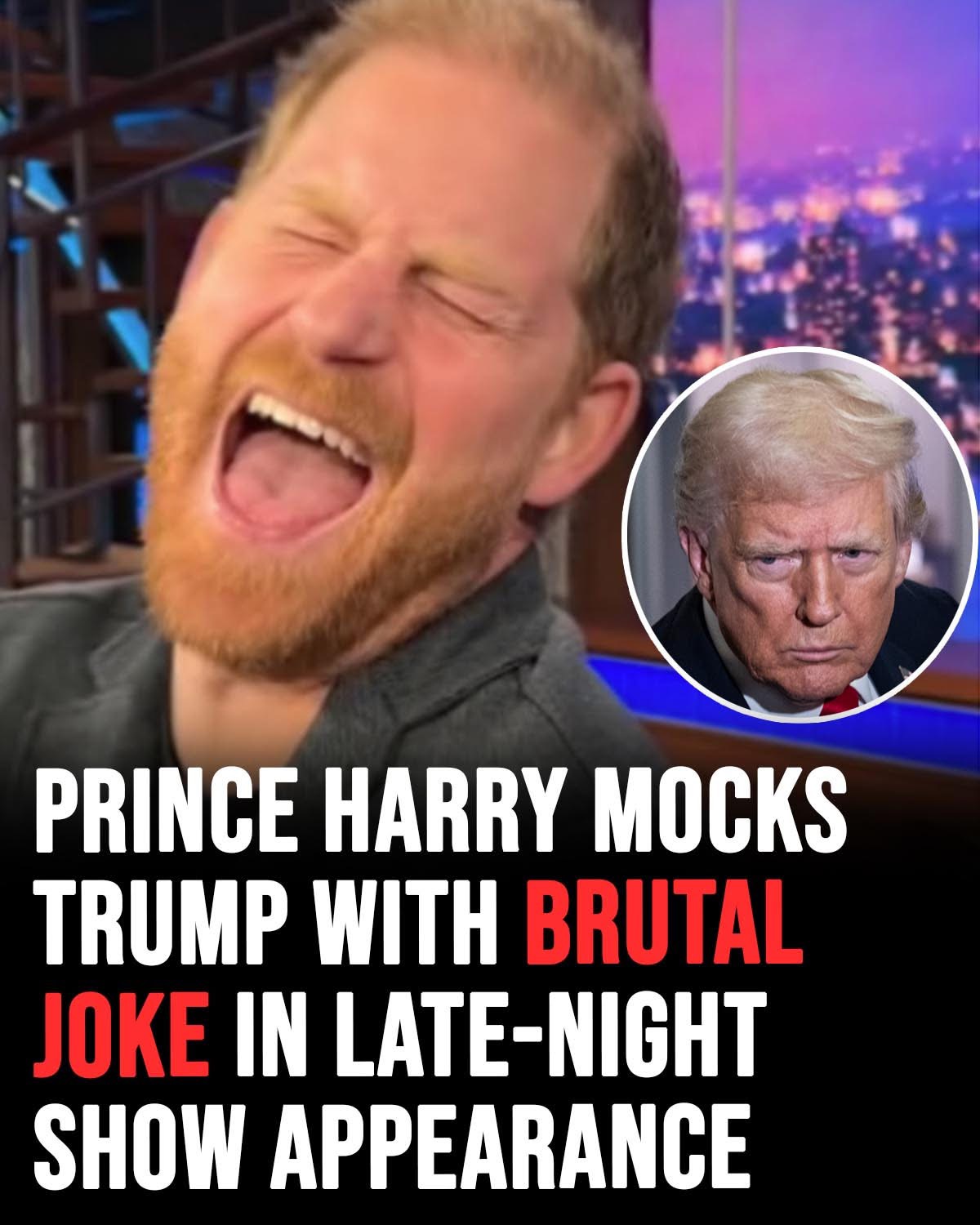Prince Harry’s Joke About Trump Leaves Studio Audience in Shock