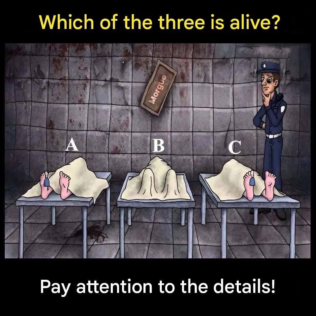 Only One of These Three Is Alive — Can You Spot Which One?