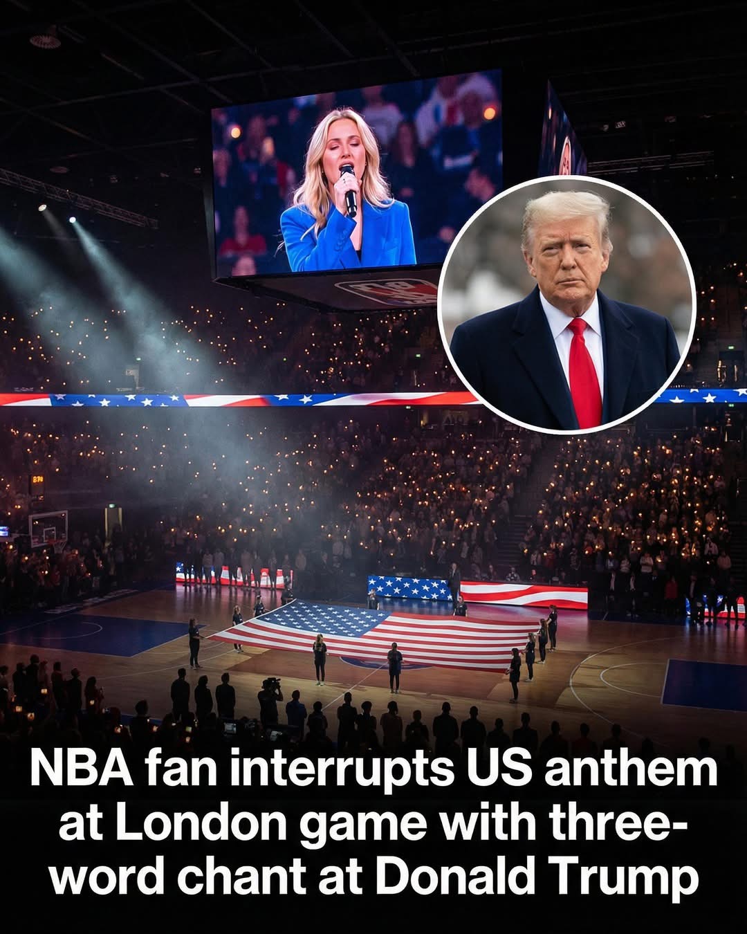 NBA Game in London Draws Attention During the National Anthem