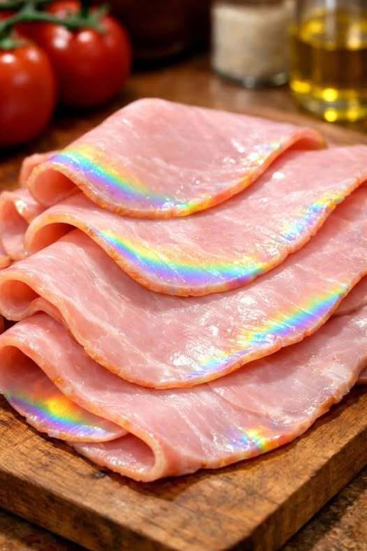 Rainbow Sheen on Ham