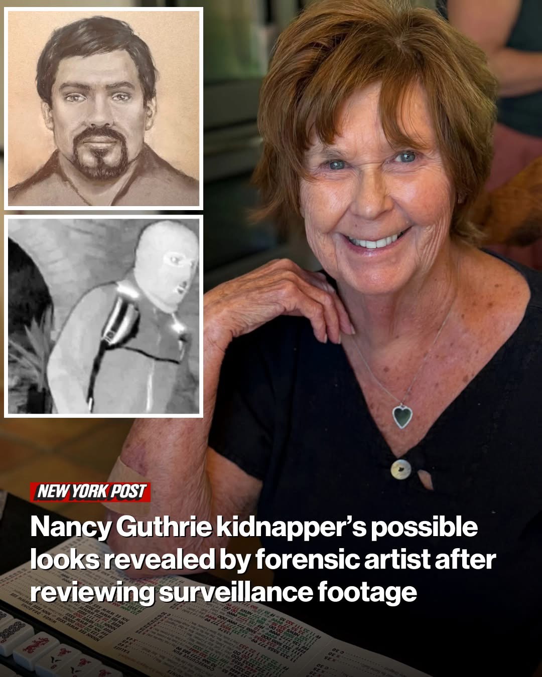 Nancy Guthrie kidnapper’s possible looks revealed by forensic artist after reviewing surveillance footage
