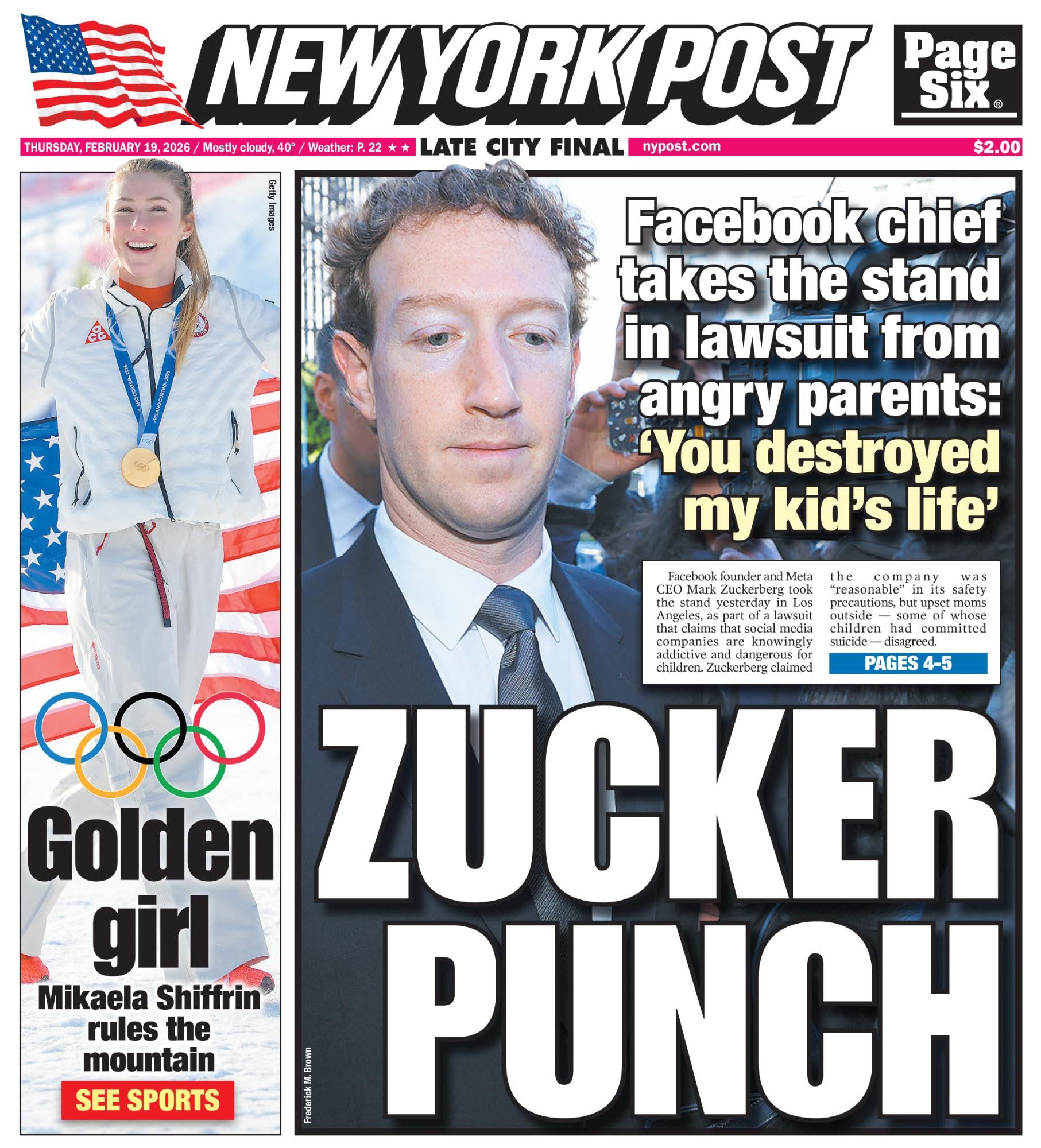 Mom of son who died by suicide after Facebook ‘sextortion’ scheme slams Mark Zuckerberg as ‘soulless psychopath’ outside LA court