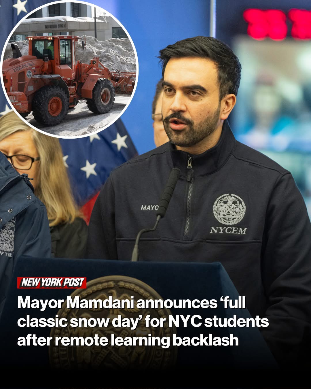Mayor Mamdani announces ‘full classic snow day’ for NYC students after remote learning backlash