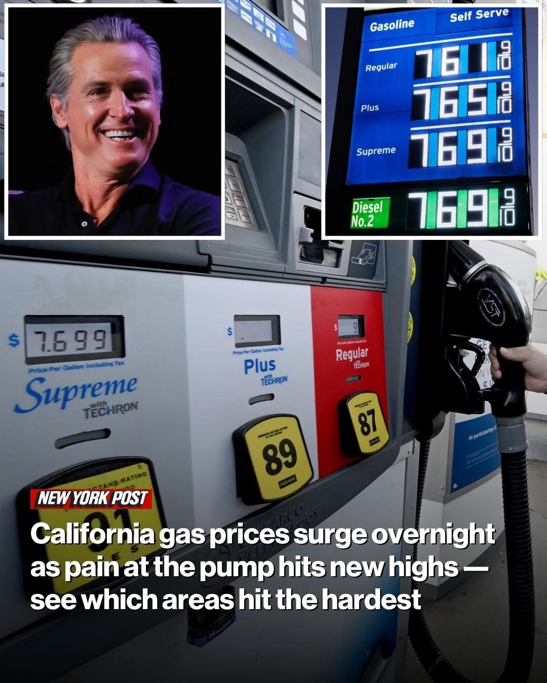 California gas prices surge overnight as pain at the pump hits new highs — see which areas hit the hardest