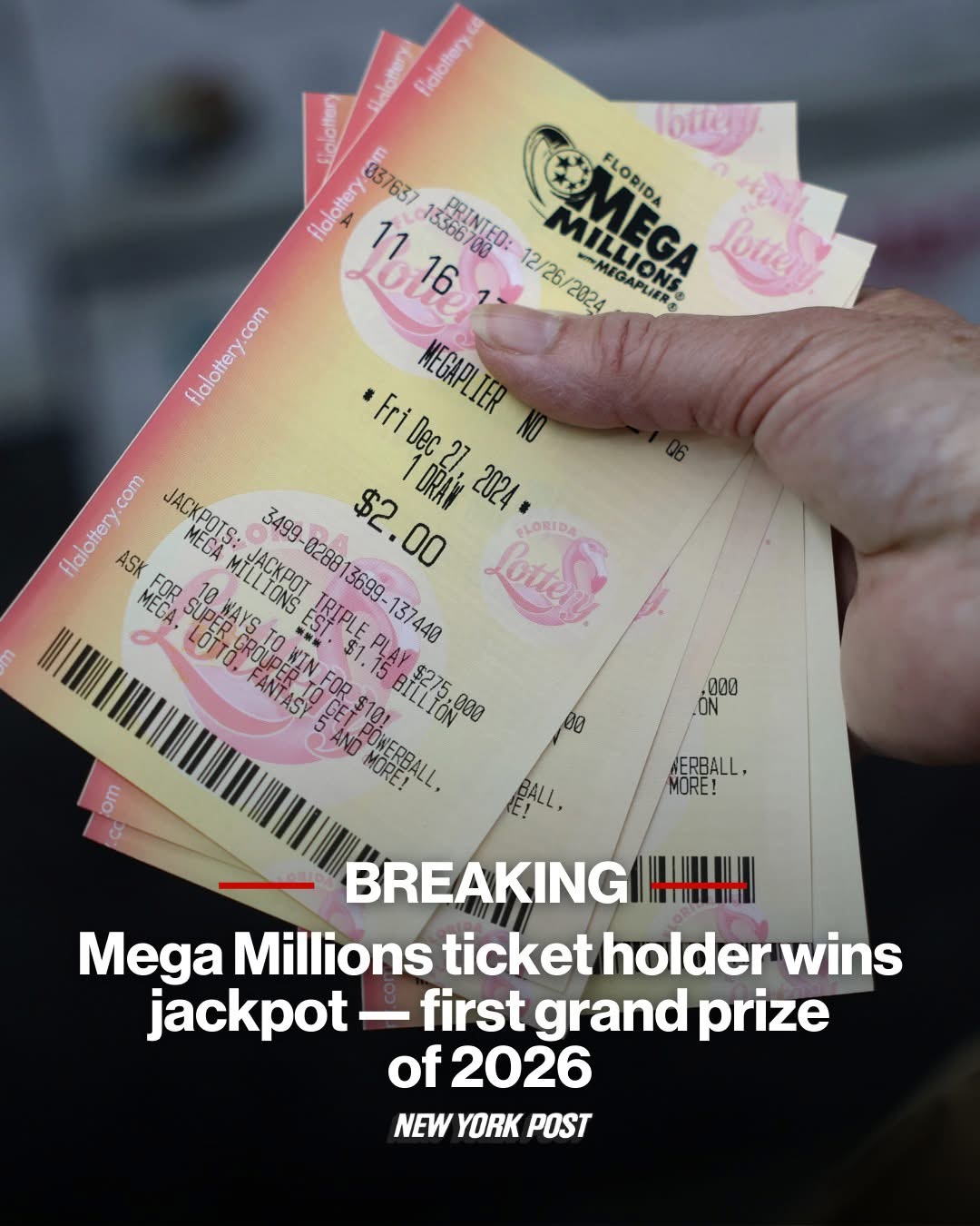Mega Millions ticket holder wins $533M jackpot — first grand prize of 2026