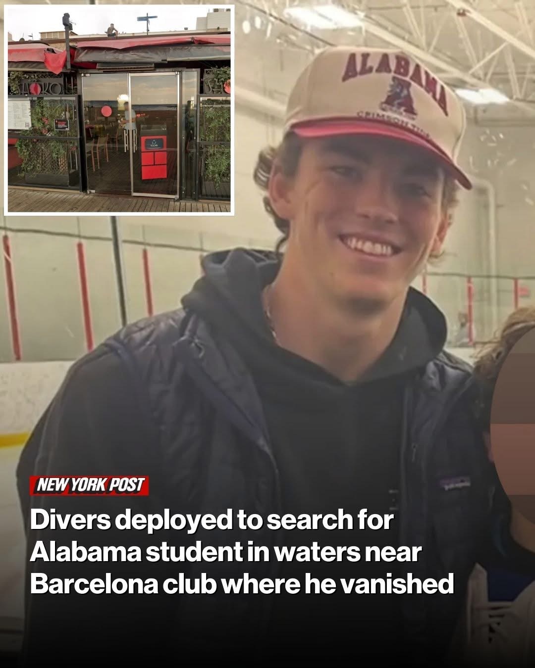 Divers deployed to search for student James Gracey in waters near Barcelona club where he vanished