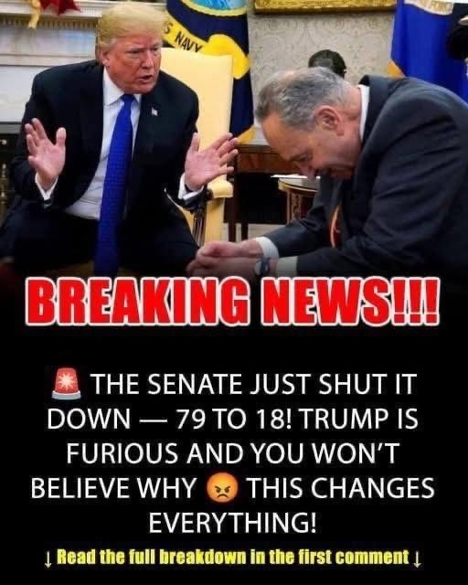 SENATE JUST SHOCKED TRUMP 79-18!