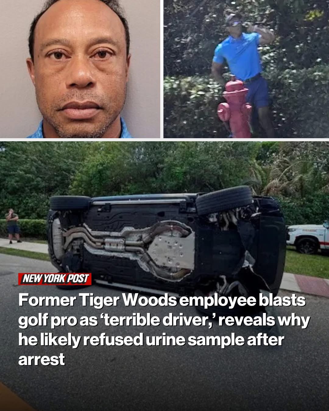 Tiger Woods’ pal blasts golf pro as ‘terrible driver,’ reveals why he likely refused urine sample after arrest
