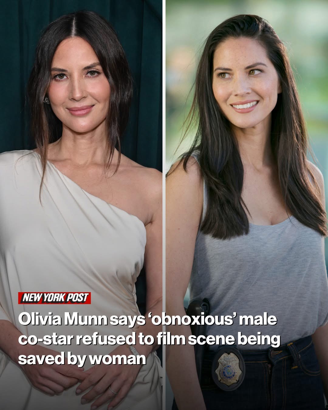 Olivia Munn says ‘obnoxious’ male co-star refused to film scene being saved by woman