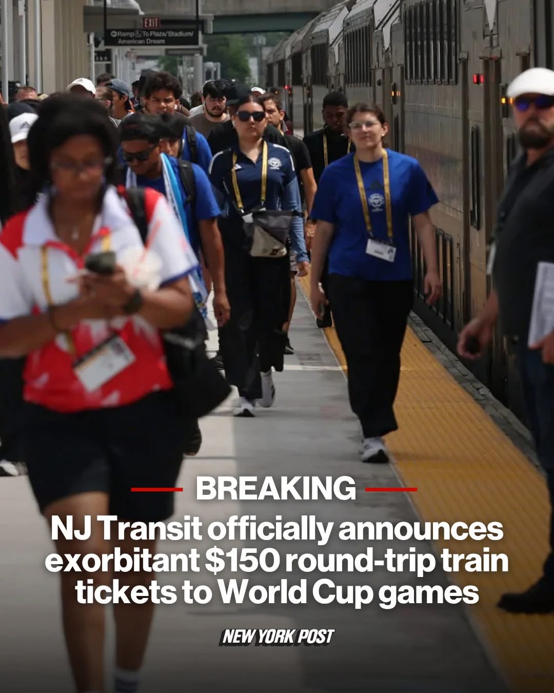 Price of NJ Transit tickets for FIFA World Cup at MetLife could be far worse than $100 round trip
